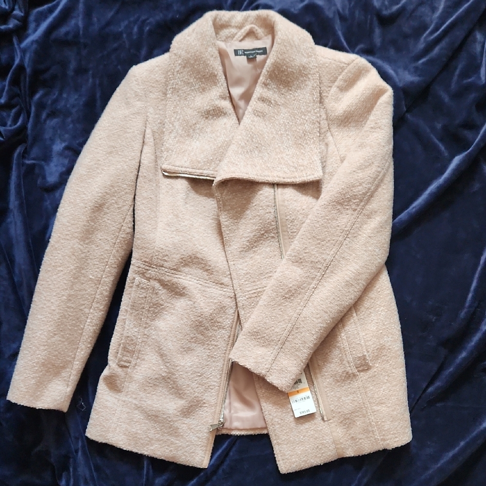 INC International Concepts Women's Tan Teddy Jacket